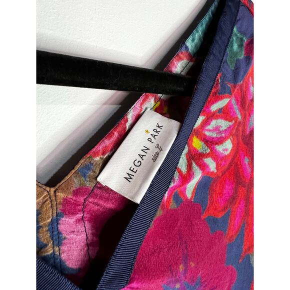 Megan Park Shawl Blouse Kaften Dress Size Large Silk Oversized look - Picture 3 of 4